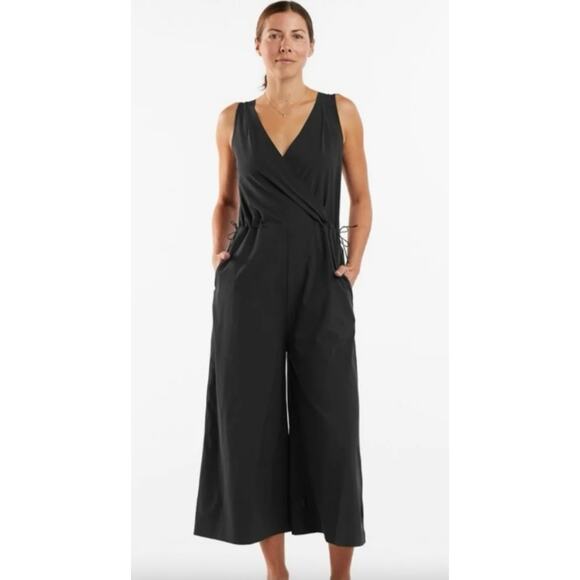Title nine Pants - Title Nine Round Trip Jumpsuit Gray Wide Leg Travel Minimalist M